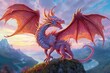 Dragon Drawings: Majestic Fire-Breathing Guardians Safeguarding Ancient Treasures, Soaring Through a Mythical Landscape of Magic, generative AI