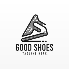 Shoe logo design concept. Shoes logo template. Man fashion logo design template