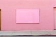 © Robotoyo - blank billboard on a pink wall