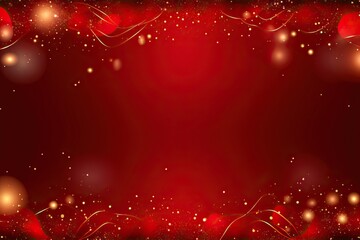 Wall Mural - Red and gold elegant abstract Christmas background, generative ai