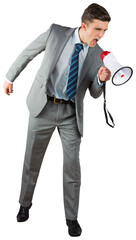 Poster - Digital png photo of caucasian businessman on transparent background