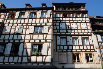 Sticker - half-timbered houses in colmar in alsace (france)