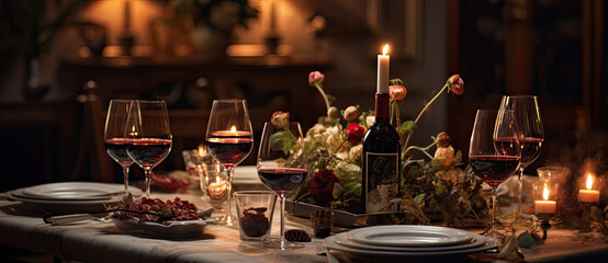 glass of champagne, wine served to the dining room