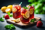 Fototapeta Kuchnia - strawberry lemonade