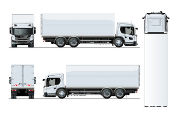 Wall Mural - Cargo  truck template isolated on transparency background. PNG format
