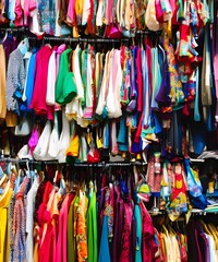 colorful clothes in a shop