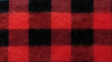 Background With A Fleece Texture With A Checkered Pattern In Red And Black. Red Fleece Texture With Checkered Pattern Generative AI