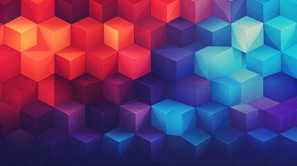 Poster - abstract background with cubes