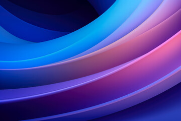 Aufkleber - The curved lines of blue and purple color gradient on the abstract background create an artistic touch with a modern and aesthetic appearance.
