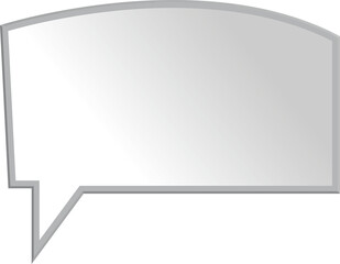 Poster - digital png illustration of white copy space speech bubble on transparent background