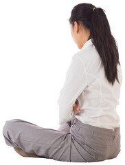 Poster - Digital png photo of biracial woman on transparent background