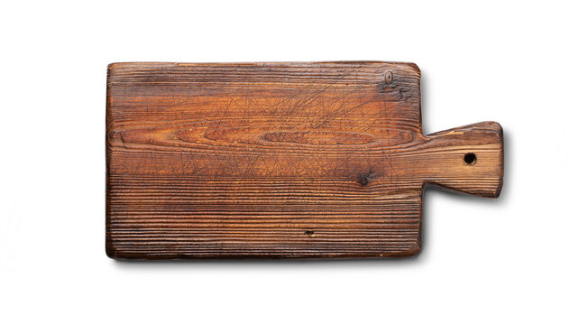 Fototapete -  - Wooden cutting board on transparent background