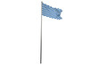 Digital png illustration of checked flag on pole on transparent background