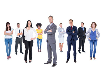 Wall Mural - Digital png photo of diverse group of people on transparent background