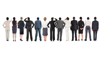 Poster - Digital png photo of diverse group of people on transparent background