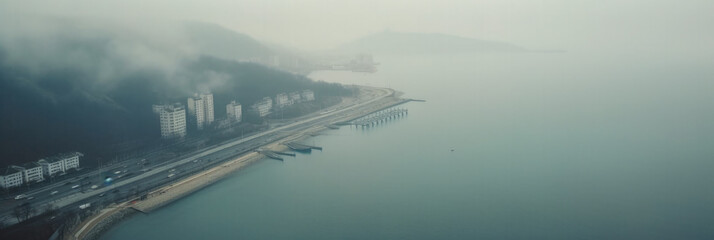 Wall Mural - Dalian aerial view China - Generative AI