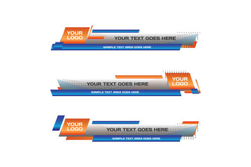 Poster - Modern geometric lower third banner design concept