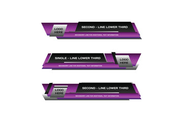 Poster - Modern geometric lower third banner design element