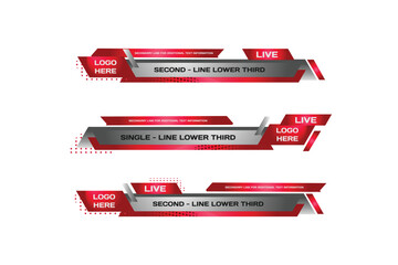 Poster - Modern geometric lower third banner design background