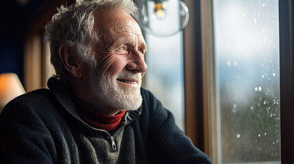 Sticker - Portrait of an elderly man.