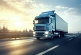 Freight truck on the highway.