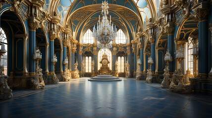 Wall Mural - interior view of the cathedral of st petersburg, russia