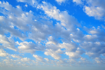 Wall Mural - Beautiful blue sky with white cloud, background, wallpaper.