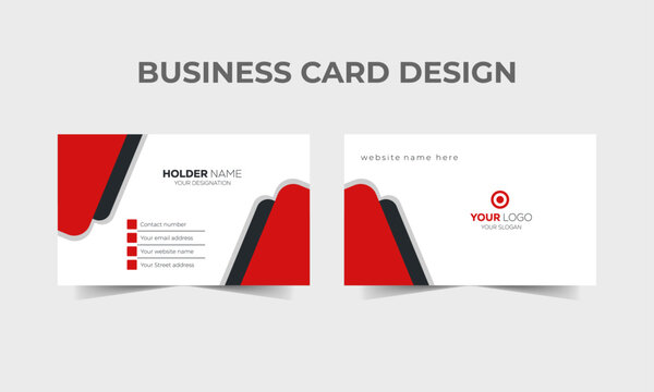 Modern and corporate simple business card design Modern presentation card with company logo Vector business card template Visiting card for business and personal use Vector illustration design