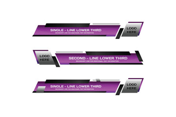 Poster - Modern gradient geometric lower third banner interface design background