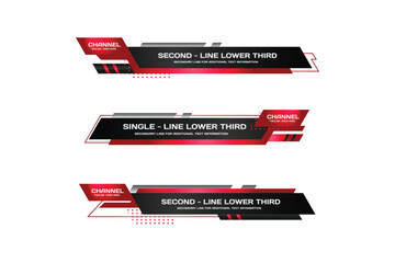 Poster - Modern gradient geometric lower third banner interface design element
