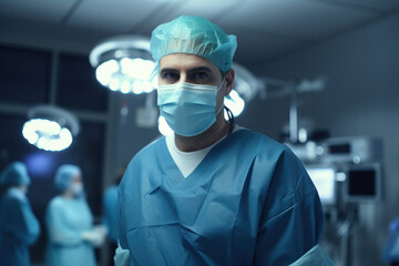 Surgeon in action: doctor operating in hospital, professor of medical sciences