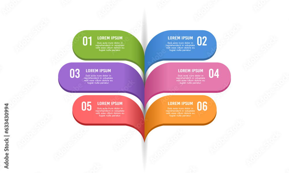 6 steps to Success infographic design template. Vector illustration ...