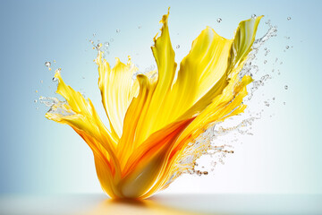 Poster - An vibrant photograph of a Endive splashed in bright paint, symbolizing freshness and health. Generative AI technology.
