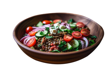 Yummy and delicious Vegan dish isolated on transparent backgrounds