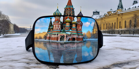 Sticker - Moscow through the goggles - Generative AI