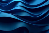 Fototapeta  - Dark blue paper waves abstract background. Elegant wavy 3D background. AI Generative