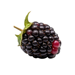 Wall Mural - Natural and fresh Blackberry isolated on transparent background