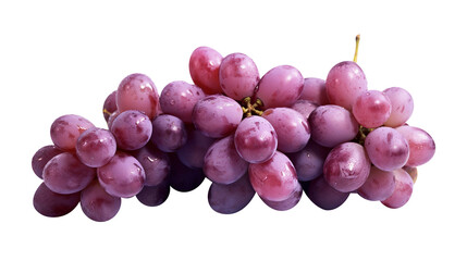 Wall Mural - Natural and fresh Ripe red grape isolated on transparent background