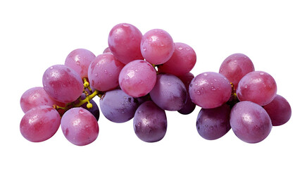 Wall Mural - Natural and fresh Ripe red grape isolated on transparent background