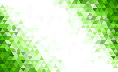 Abstract geometry triangle green  mosaic texture background pattern.