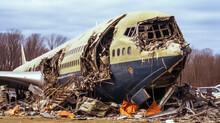 Wreckage Of A Destroyed Aircraft