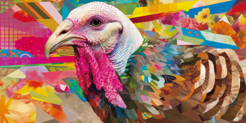 Canvas Print - Turkey collage illustration