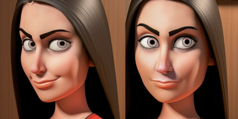 Poster - Woman face expression - Generative AI