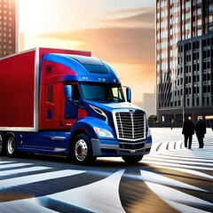 beautiful truck generative by AI technology