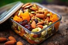 Healthy Trail Mix Snack In A Reusable Container