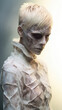 © Jacques Evangelista - Halloween. Portrait of a zombie woman. day of the dead, undead.