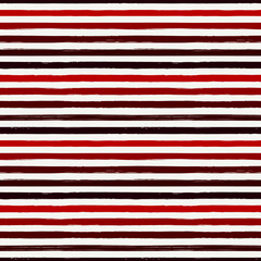 Poster - Brush strokes seamless pattern. Freehand horizontal stripes print. Ink lines background. Grunge simple geometric design