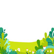© venimo - Vector illustration in flat linear style - spring illustration - landscape illustration with greeting card design template with copy space