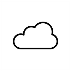 Poster - Vector cloud icon flat illustration on white background..eps