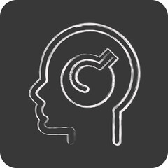 Icon Mental Problem. related to Psychology Personality symbol. simple design editable. simple illustration